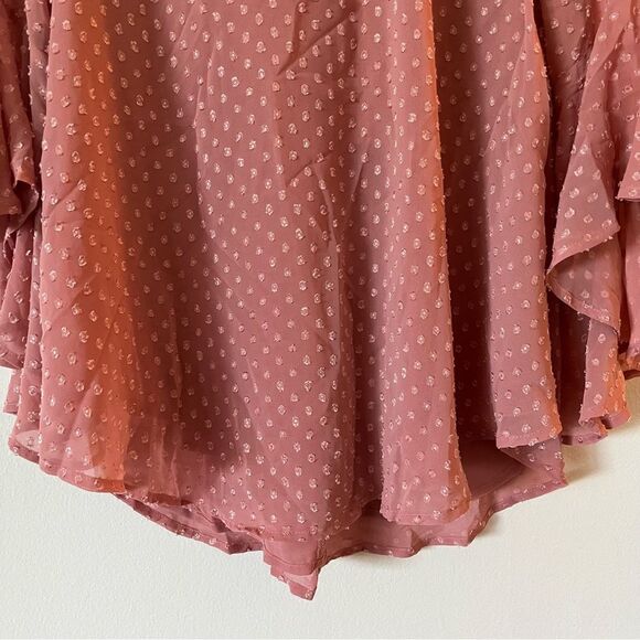 NWT Band Of Gypsies Bohemian Blouse Top Bell Sleeves V Neck Keyhole back XS - Picture 5 of 15